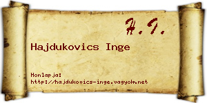 Hajdukovics Inge névjegykártya